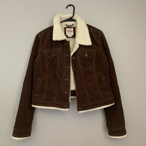 Fur lined jean jacket